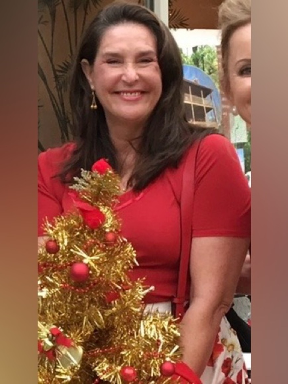 Festive Red Top by Ellen Tracy